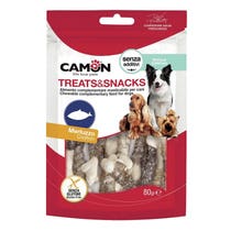 Camon Treats & Snacks Ossicini Arrotolati Con Pelle Di Merluzzo Per Cani 80g-1