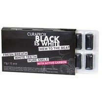 Curaprox Black Is White To Go Chewing Gum Sleeve 12 Pieces-2
