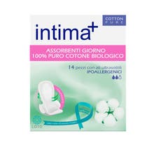 Intima+ Compresas Sanitarias De Algodón Día Con Alas 14 Piezas-1