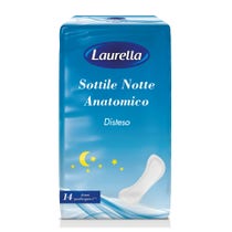 Laurella Compresas Sanitarias De Noche Anatómicas Delgadas 14 Piezas-1