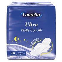Laurella Compresas Sanitarias Noche Ultrafinas Con Alas 10 Piezas-1