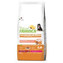 Natural Trainer Sensitive No Gluten Kibble With Salmon For Dogs Puppies Medium/Large 12kg Bag