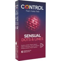 Preservativos Control Sensual Puntos & Líneas 6 Piezas-2