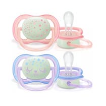 Philips Avent Ultra Air Night Pacifier for Girls 0-6 Months 2 Pieces-1