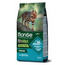 Monge B Wild Grain Free Sterilized With Tuna and Peas Dry Food for Sterilized Cats 1.5Kg Bag-2