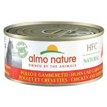 Almo Nature HFC Natural Wet Food Chicken and Shrimps for Adult Cats Tin 150g-2