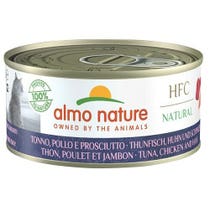 Almo Nature HFC Natural Wet Food Tuna, Chicken and Ham for Adult Cats Tin 150g-2