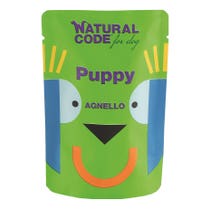 Natural Code Puppy Agnello Cani Cuccioli Busta 100g-1