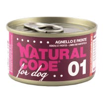 Natural Code 01 Agnello E Patate Cani Adulti Lattina 90g-1