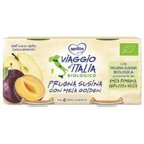 Viaggio D'Italia Mellin Prune Homogénéisée / Pomme Dorée 2x100g-2