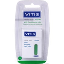 Cinta dental Vitis Cinta dental con cera de flúor y menta-1