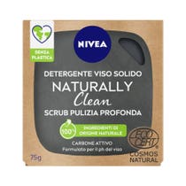 Nivea Naturally Clean Nettoyant visage solide Gommage nettoyant en profondeur 75 g-1