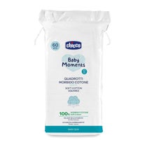 Chicco Baby Moments Cuadritos Algodón Suave 60 Piezas-2