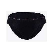 Lovable Culotte Menstruelle Slip De Cycle En Coton Lavable Débit Abondant Taille Moyen Couleur Noir-0