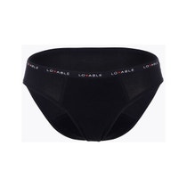 Lovable Culotte Menstruelle Slip De Cycle En Coton Lavable Taille Débit Moyen Couleur Moyen Noir-0