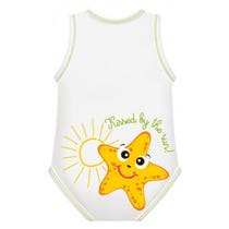 Bimbi Sleeveless Baby Bodysuit In Organic Cotton 0-36 Months Starfish-1