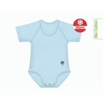 J Baby Body Bio Chaud Coton Bio Couleur Bleu Clair 0-36 Mois-1