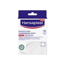 Hansaplast Soft Estéril Gasa Comprimida 7,5x7,5cm 10 Piezas-1