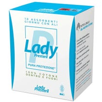 Absorbants en coton Lady Presteril 10 jours avec ailes repliées-1
