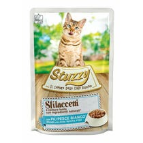 Stuzzy Flakes with More White Fish Wet Food for Adult Cats Sachet 85g-2