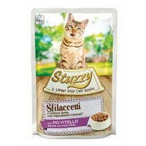 Stuzzy Sfilaccetti Con Più Vitello Cibo Umido Gatti Adulti Bustina 85g-1