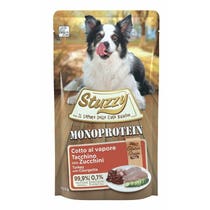 Stuzzy Monoprotein Chunks with Turkey and Courgettes Wet Food for Adult Dogs Sachet 150g-2
