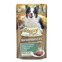 Stuzzy Monoprotein Fresh Veal with Chard Wet Food for Adult Dogs Sachet 150g-2
