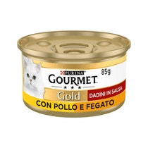 Purina Gourmet Gold Dés En Sauce Avec Poulet Et Foie Pour Chats Boîte 85g-1