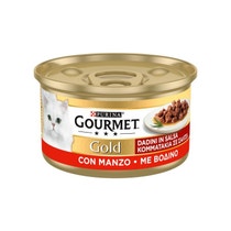 Purina Gourmet Gold Dés En Sauce Au Boeuf Pour Chats Boîte 85g-1