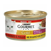 Purina Gourmet Gold Weaving Poulet Et Boeuf Pour Chaton Boîte 85g-1