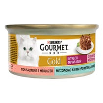 Purina Gourmet Gold Tresses au Saumon et Morue pour Chats Boîte de 85 g-2