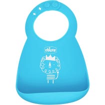 Chicco Bavoir en silicone Easy Roll couleur bleu 6 mois+-1
