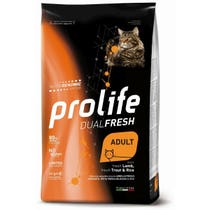 Prolife Cat Dual Fresh Adult Dry Food For Adult Cats Lamb/Fresh Trout/ice 7Kg Bag-1