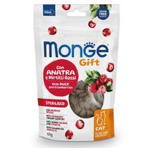 Monge Filled & Crunchy Sterilized Snack for Cats Duck and Cranberries 60g-1
