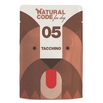 Natural Code 05 Tacchino Cani Adulti Busta 300g-1