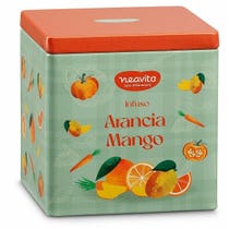 Neavita Infusión Naranja Y Mango Caja 10 Filtros En Lata Cuadrada Happy Fruits Verde-2