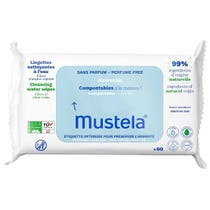 Lingettes en coton à base d'eau 60 pièces-1