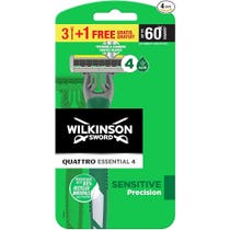 Rasoir Wilkinson Quattro Essential 4 Sensitive Precision 4 lames x3+1Pcs-1