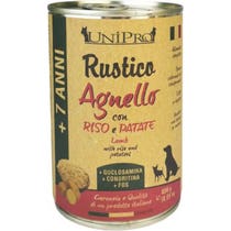 Unipro Rustico Cibo Umido Agnello Riso E Patate Per Cani 7Anni+ Barattolo 400g-1