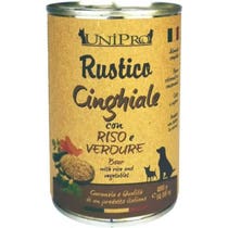 Unipro Rustico Cibo Umido Cinghiale Riso E Verdure Per Cani Barattolo 400g-1