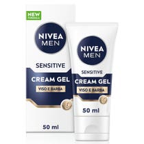 Nivea Men Sensitive Face And Beard Cream Gel 50 ml crème pour le visage pour hommes pour soulager les irritations-2