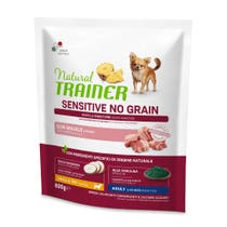 Natural Trainer Sensitive No Grain Small & Toy Adult With Pig For Dogs Toy 800g-1