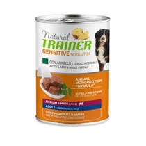 Natural Trainer Dog Sensitive No Gluten Medium & Maxi Adult with Lamb and Cereals 400g-1