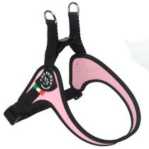 Tre Ponti Arnés Easy Fit con cincha ajustable y borde acanalado rosa para perros de 4/5 kg, talla 2-1