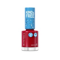 Rimmel Kind &Free Nail Polish Natural Based Formula Shade 156 Poppy Pop Red 8ml-1
