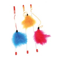 Crosses Wand With Feathers Game For Cats 1 Piece Assorted Color-1