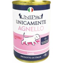 Unipro Unicamente Agnello Cibo Umido Cani Cuccioli Barattolo 400g-1