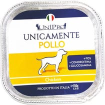 Unipro Unicamente Pollo Cibo Umido Per Cani Adulti Vaschetta 150g-1