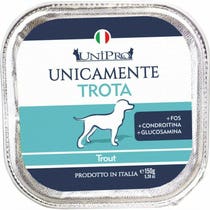 Unipro Unicamente Trota Cibo Umido Cani Adulti Vaschetta 150g-1