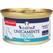 Unipro Unicamente Trota Cibo Umido Gatti Adulti Sterilizzati Barattolo 85g-1